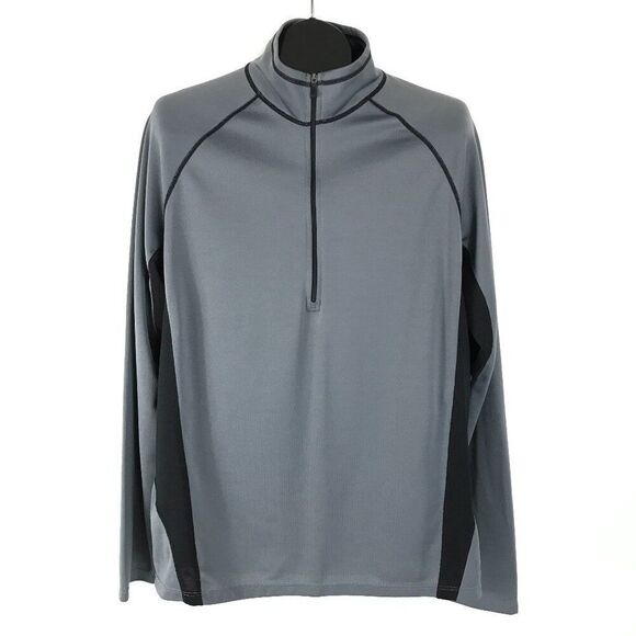 REI Polartec 1/4-Zip Pullover Men's Large Gray Fleece Winter Outdoor Activewear - Picture 1 of 13